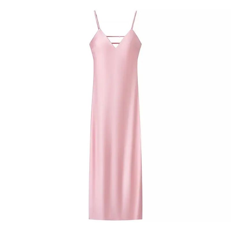 Sunlit Grace Yellow Satin V-Neck Maxi Dress – Elegant Sleeveless Summer Party Dress
