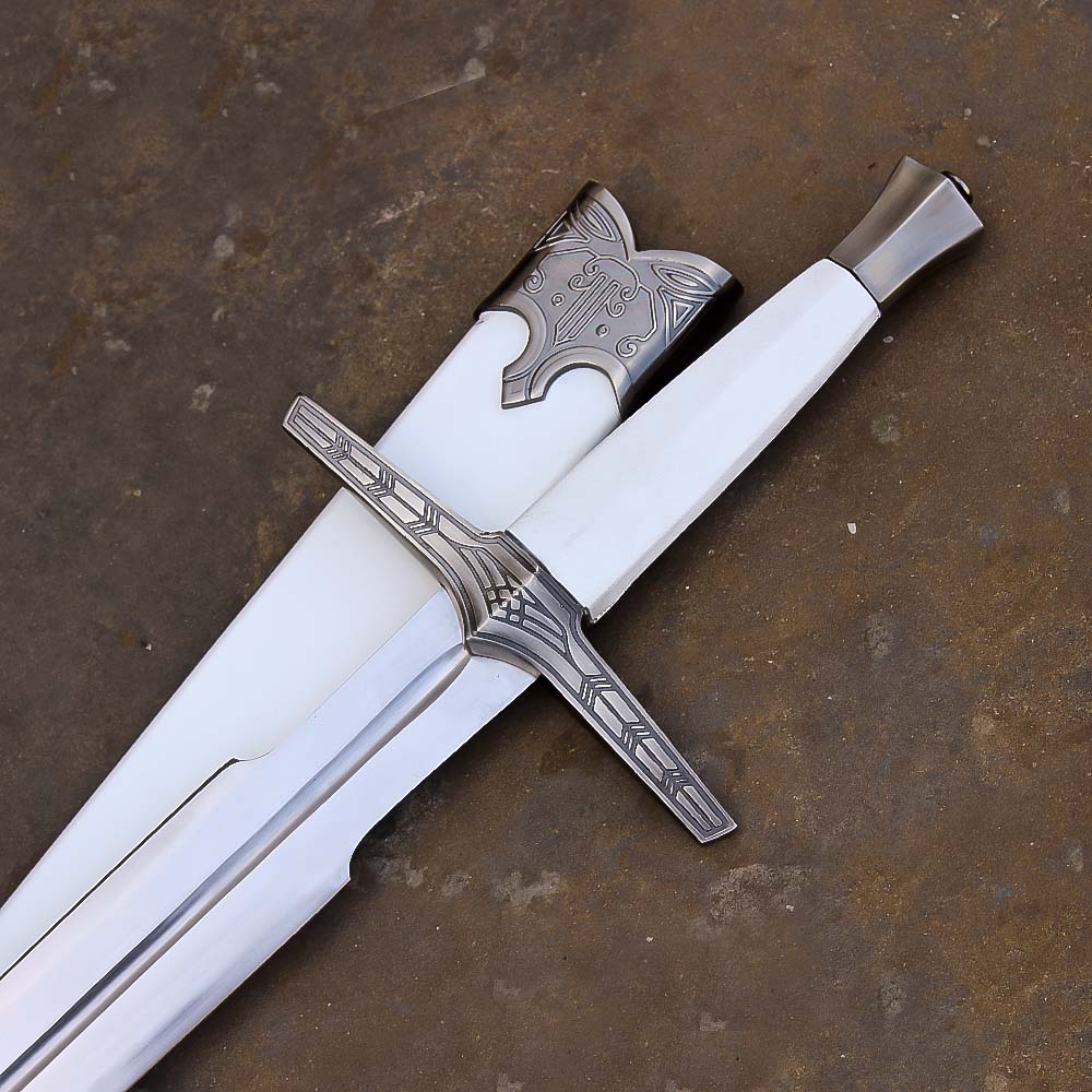 Geralt of Rivia Replica White Witcher Sword with Scabbard