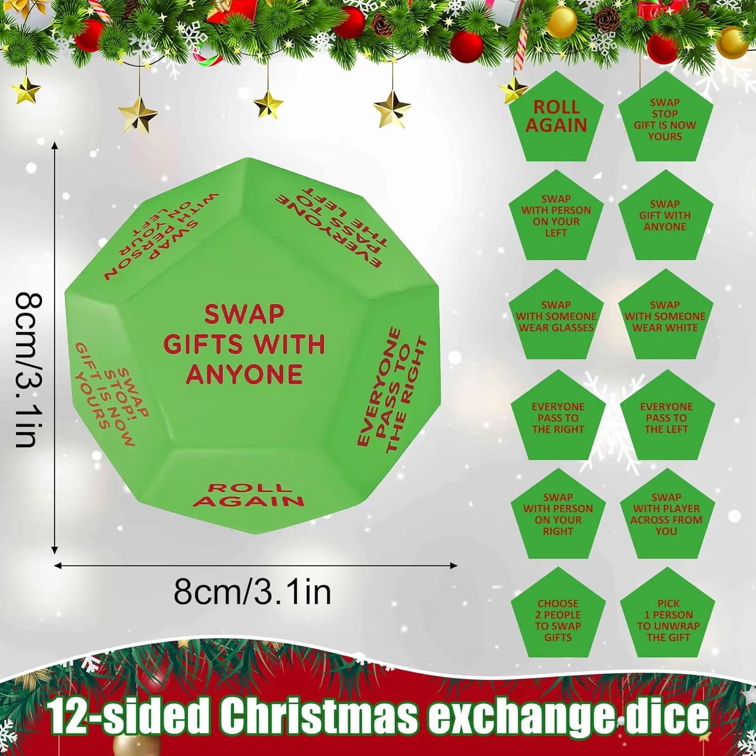 Santa Swap Gift Exchange Dice Game - 2025 Holiday Party Fun Activity