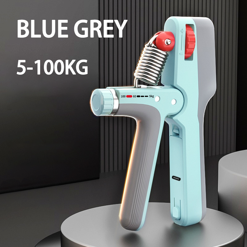 Adjustable Weight Fitness Hand Strength Trainer, Electronic Counting Grip Strength Device