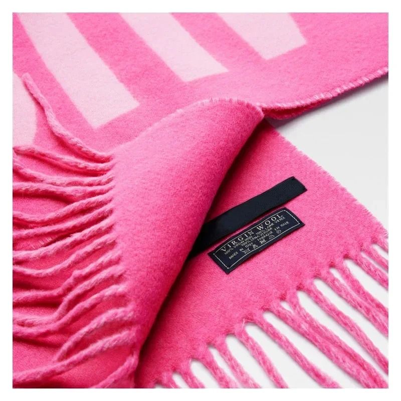 Luxury Cashmere Scarf Monogram Womens Winter Shawl