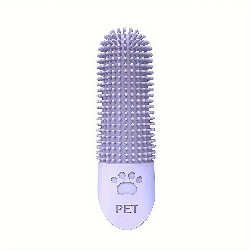 360° Silicone Pet Finger Toothbrush – Soft Dog & Cat Tooth Cleaning Brush
