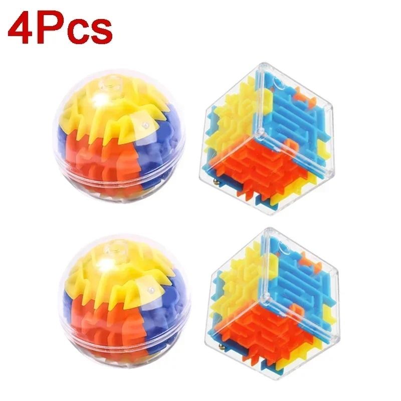 3D Maze Magic Cube Six-sided Transparent Speed Puzzle