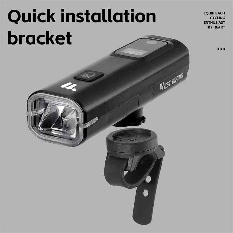 WEST BIKING Intelligent Bike Front Light 400 Lumens – Smart Light Sensing Rechargeable Bicycle Headlight with Quick Rele