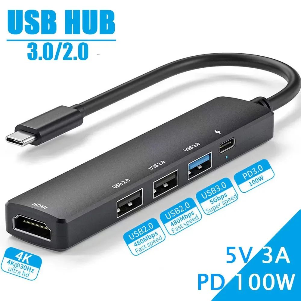 PowerLink USB C Hub with 4K HDMI – 100W PD Multiport Adapter for MacBook & Laptop