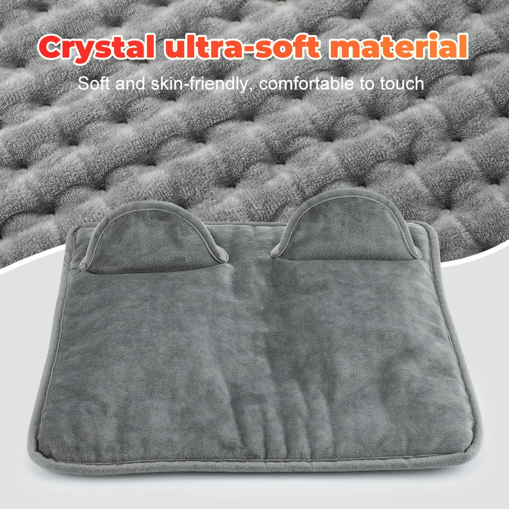 Soft Plush Heat Blanket Foot, Winter Electric Foot Heating Pad, 9 Temp Washable Feet Warmer Heater, Office Bedroom
