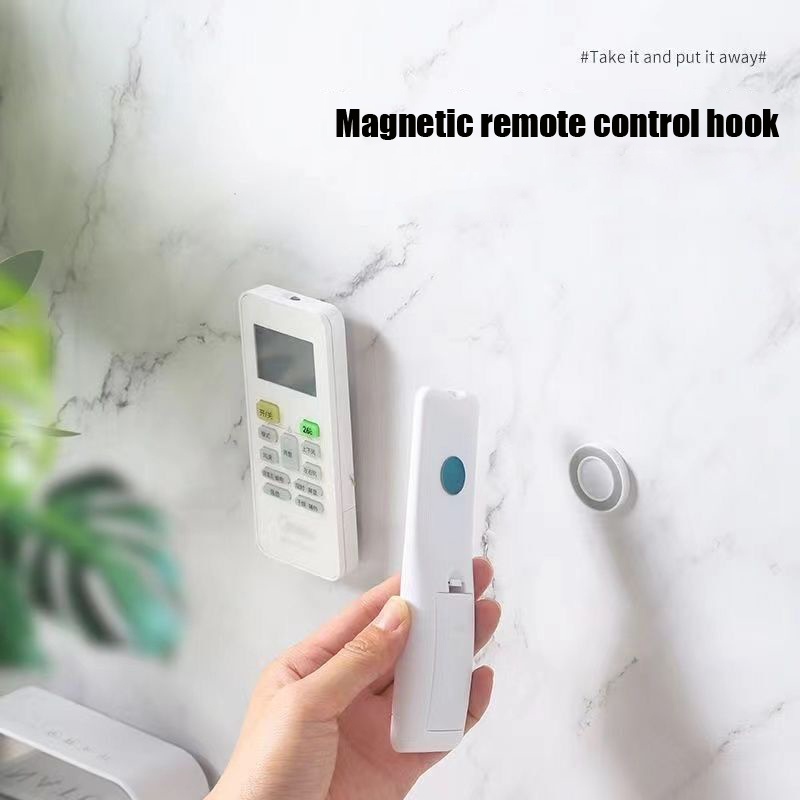 Remote Control Household Hook Rack Wall-Mounted with Punch-Free Magnetic Sticker for Air Conditioner, TV, Router