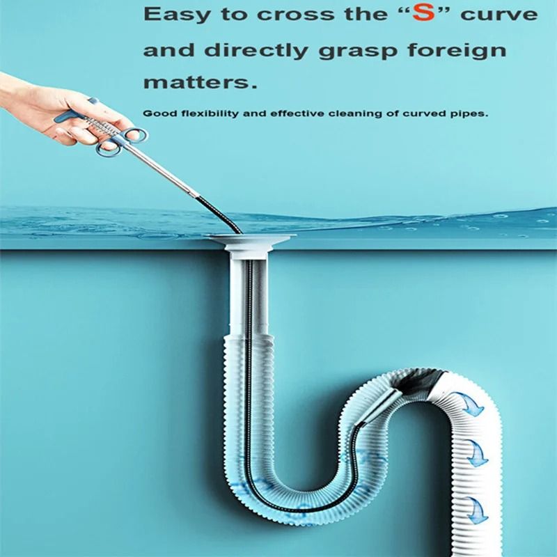 FlexClean Sewer Pipe Unblocker Snake Drain Cleaning Tool