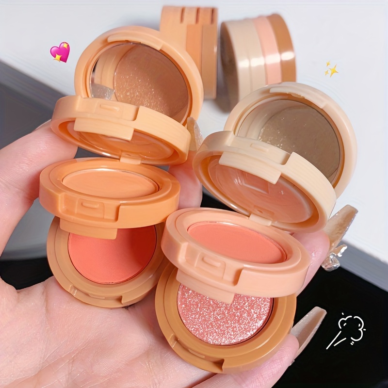 Matte and Pearlescent Texture Makeup Palette Glitter Blush Highlighter Contouring Palette