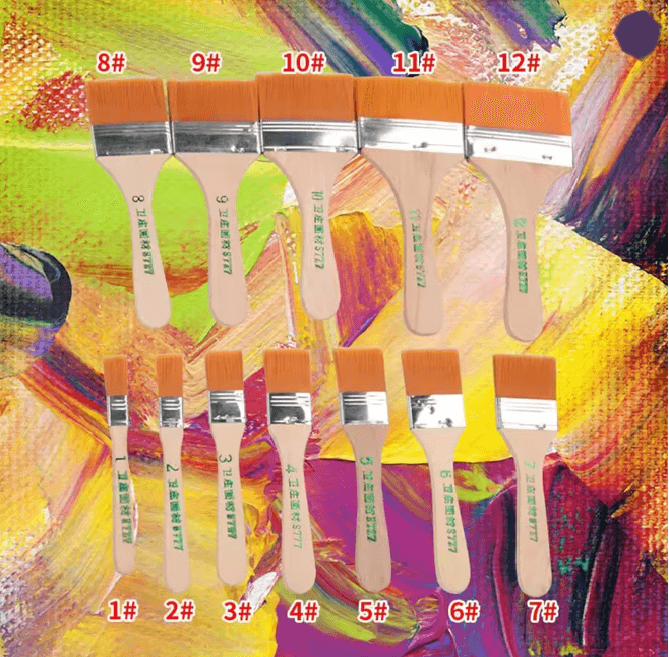 Nylon Paint Brush Set for Acrylic Oil and Watercolor Painting