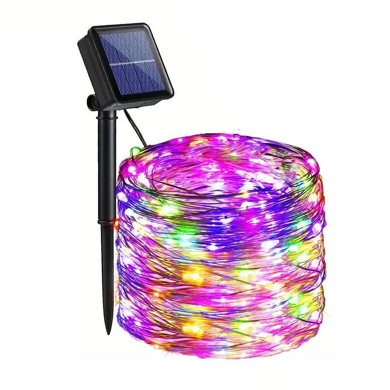 Solar Fairy String Lights with 8 Modes – Waterproof Copper Wire Garden Lights