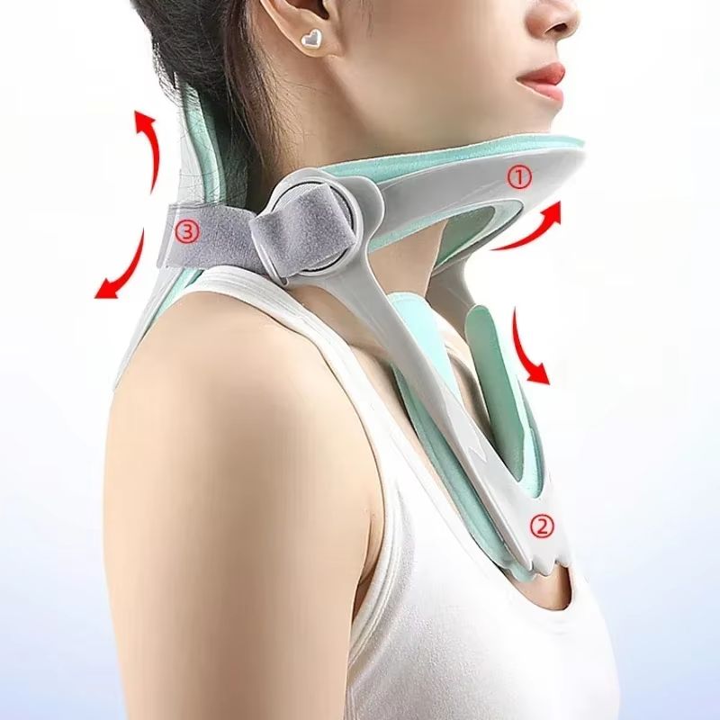 AlignRelief Adjustable Cervical Traction Device – Neck Brace Posture Corrector and Spine Support