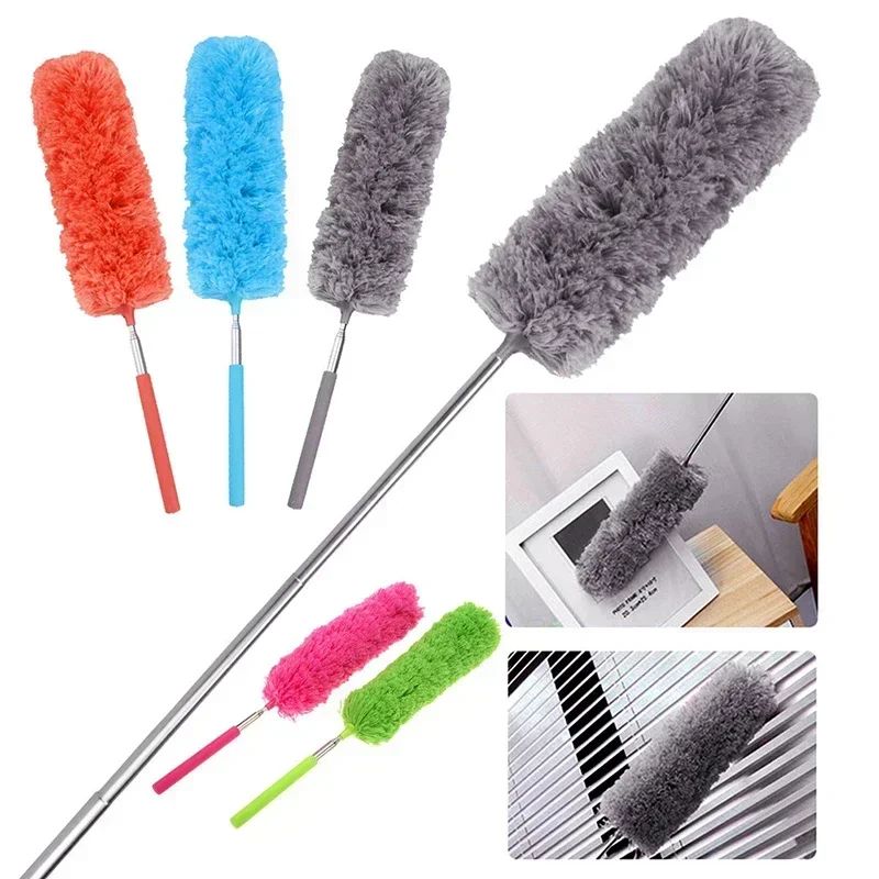 Telescopic Feather Duster with Extendable Handle for Easy Cleaning