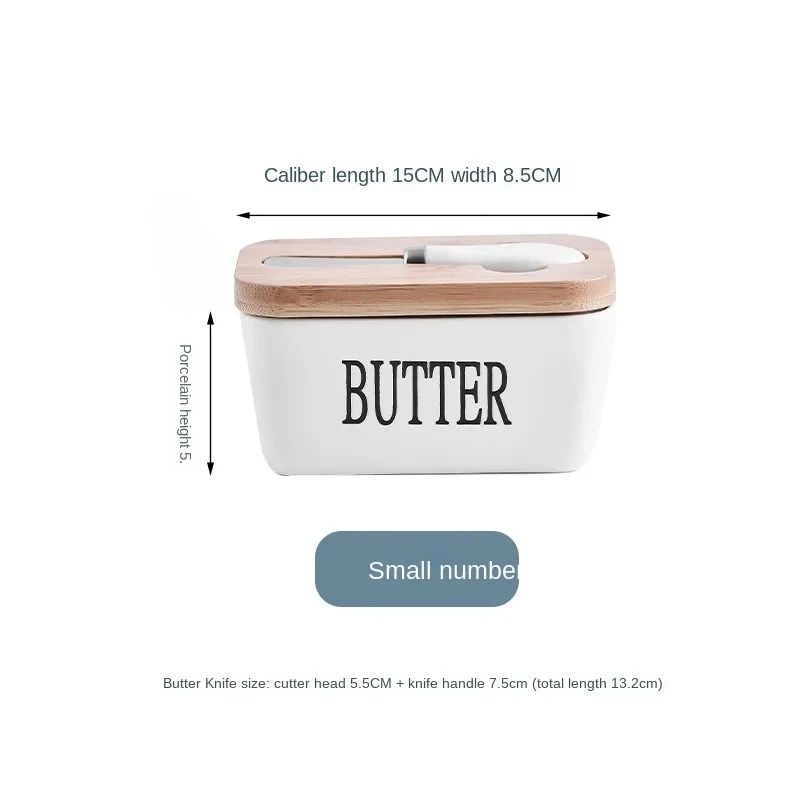 Artisan Ceramic Butter Keeper with Bamboo Lid