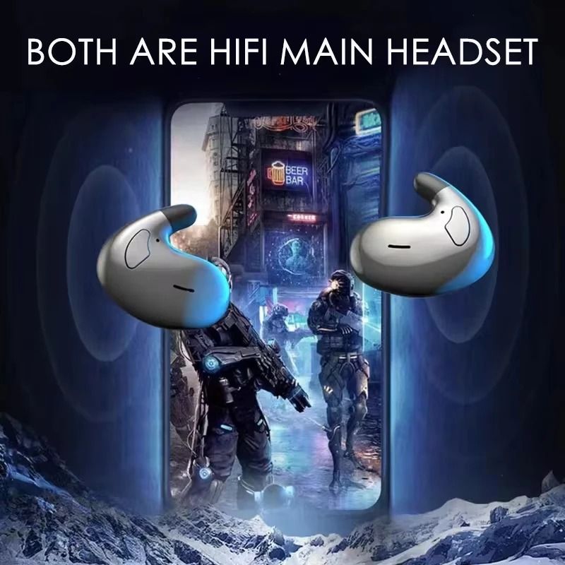 Invisible Bluetooth Sleep Earbuds with Noise Canceling Microphone and Waterproof Design