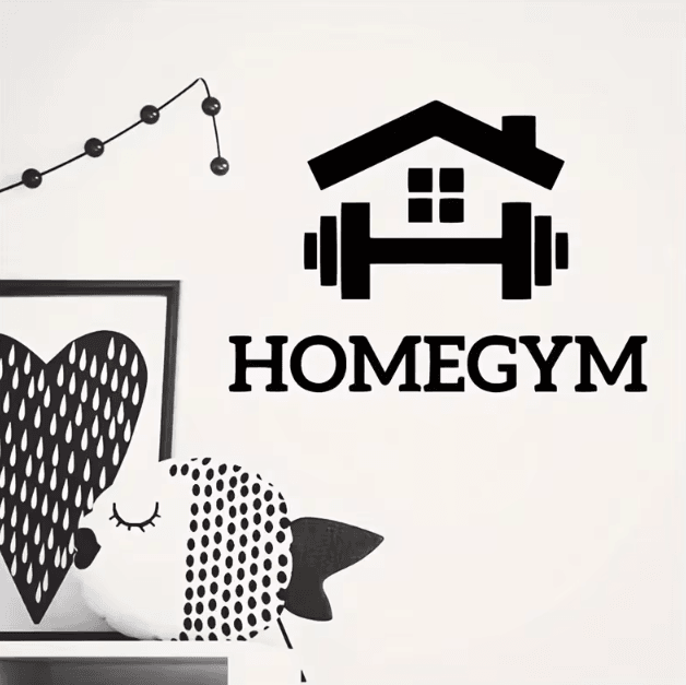 Creative Barbell Gym Wall Sticker – Motivational Fitness Wall Decor for Home Gym