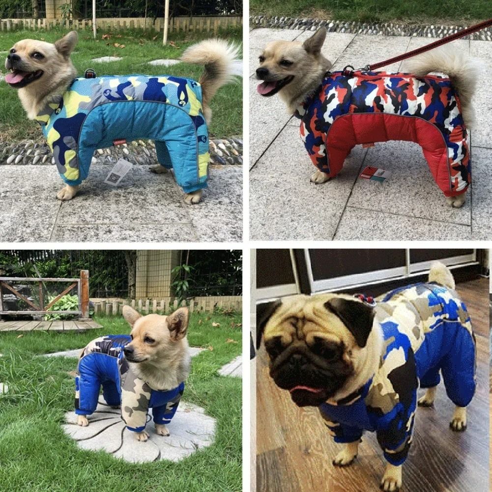 Full Body Dog Winter Snowsuit with Reflective Details