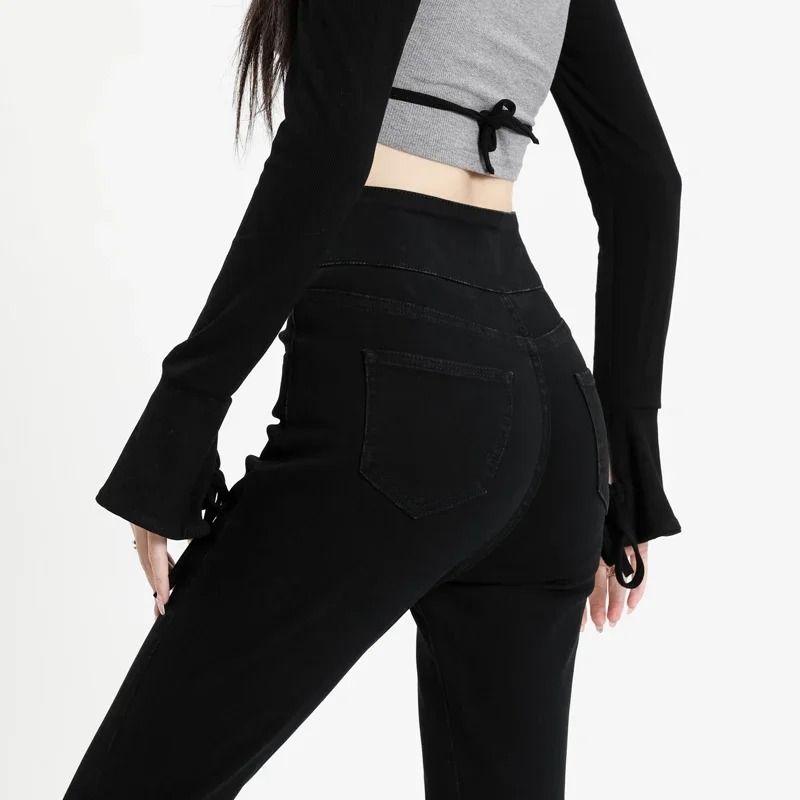 Womens High Waist Fleece Lined Skinny Jeans Warm Stretch Winter Denim Pants