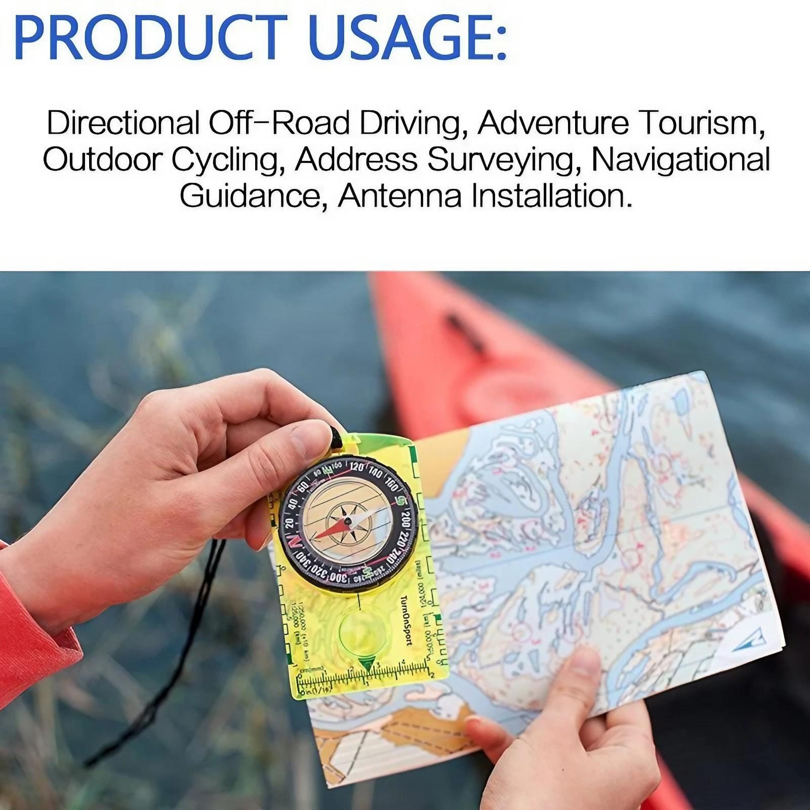 Precision Explorer Hiking Compass with Map Scale Pro Orienteering Navigation Tool