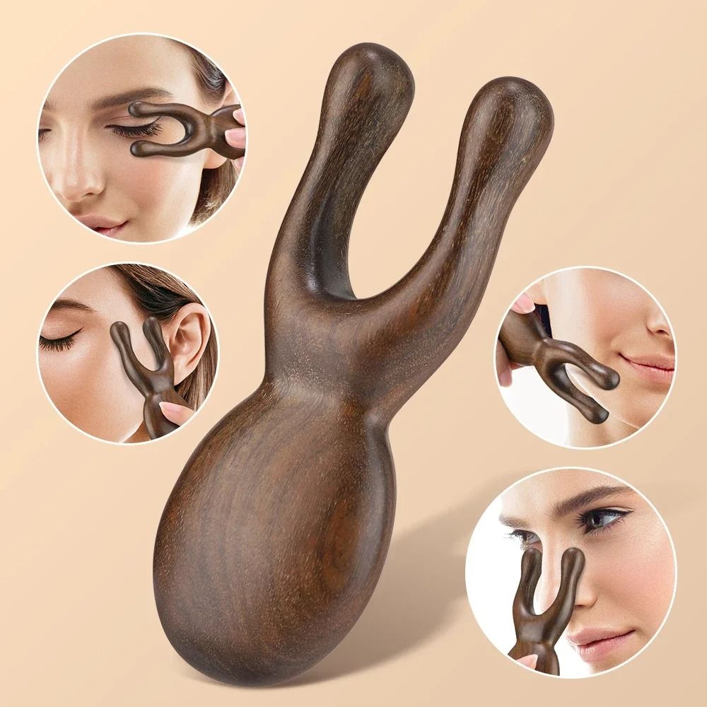 Zen-Sandalwood Sculpting System – Premium Wooden Gua Sha Facial Tool & Head Massager
