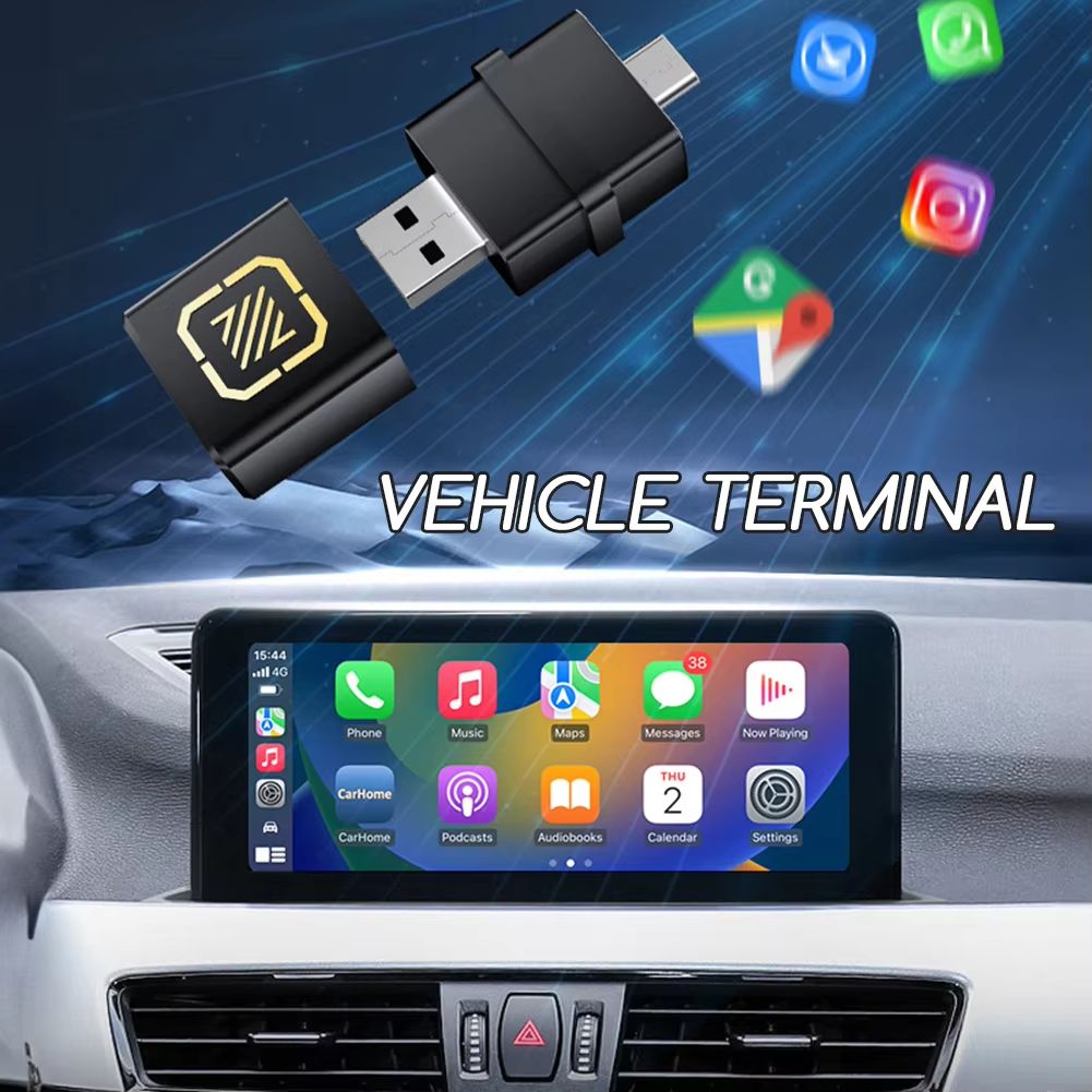 Mini Wireless Carplay Adapter 2 in 1 Android Auto Car Adapter