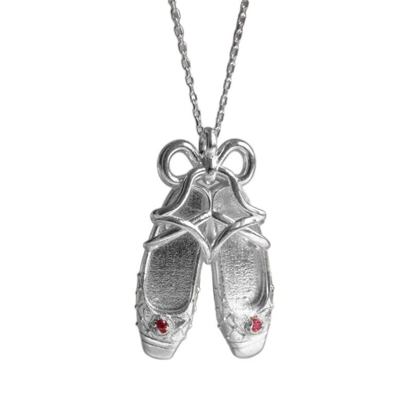 Bowknot Ballet Shoe Pendant Necklace