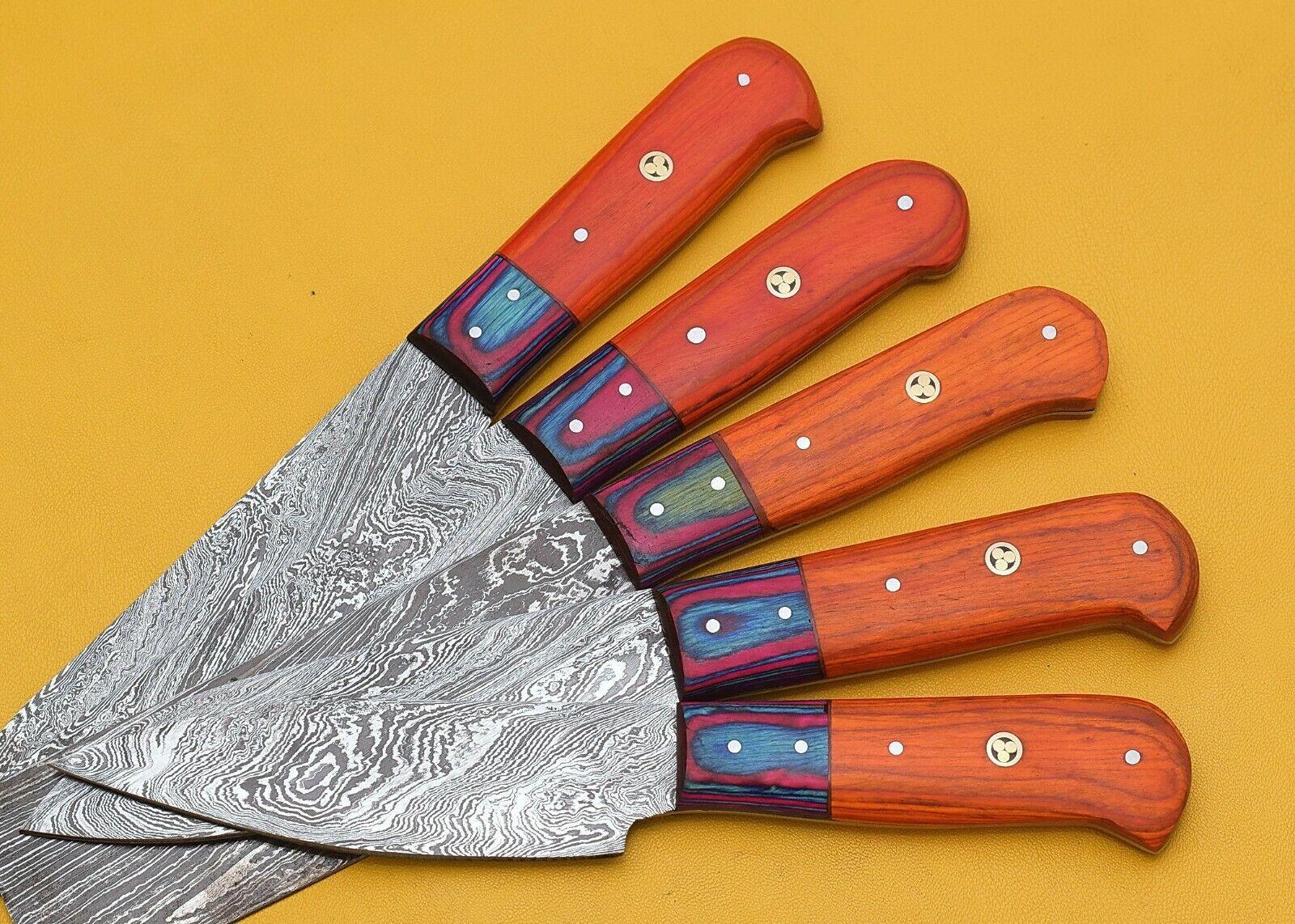 Exclusive Handmade Damascus Kitchen Knives Set of 5