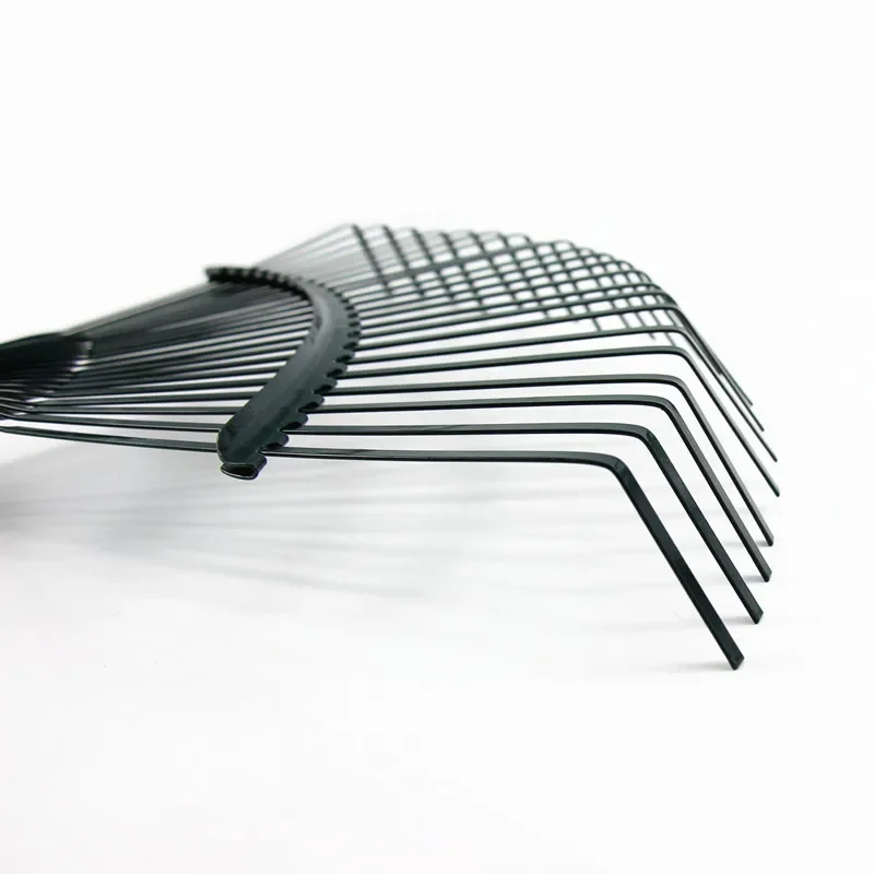 High Carbon Steel Lawn Leaves Rake, Heavy Duty Steel Metal Garden Tool Without Handle