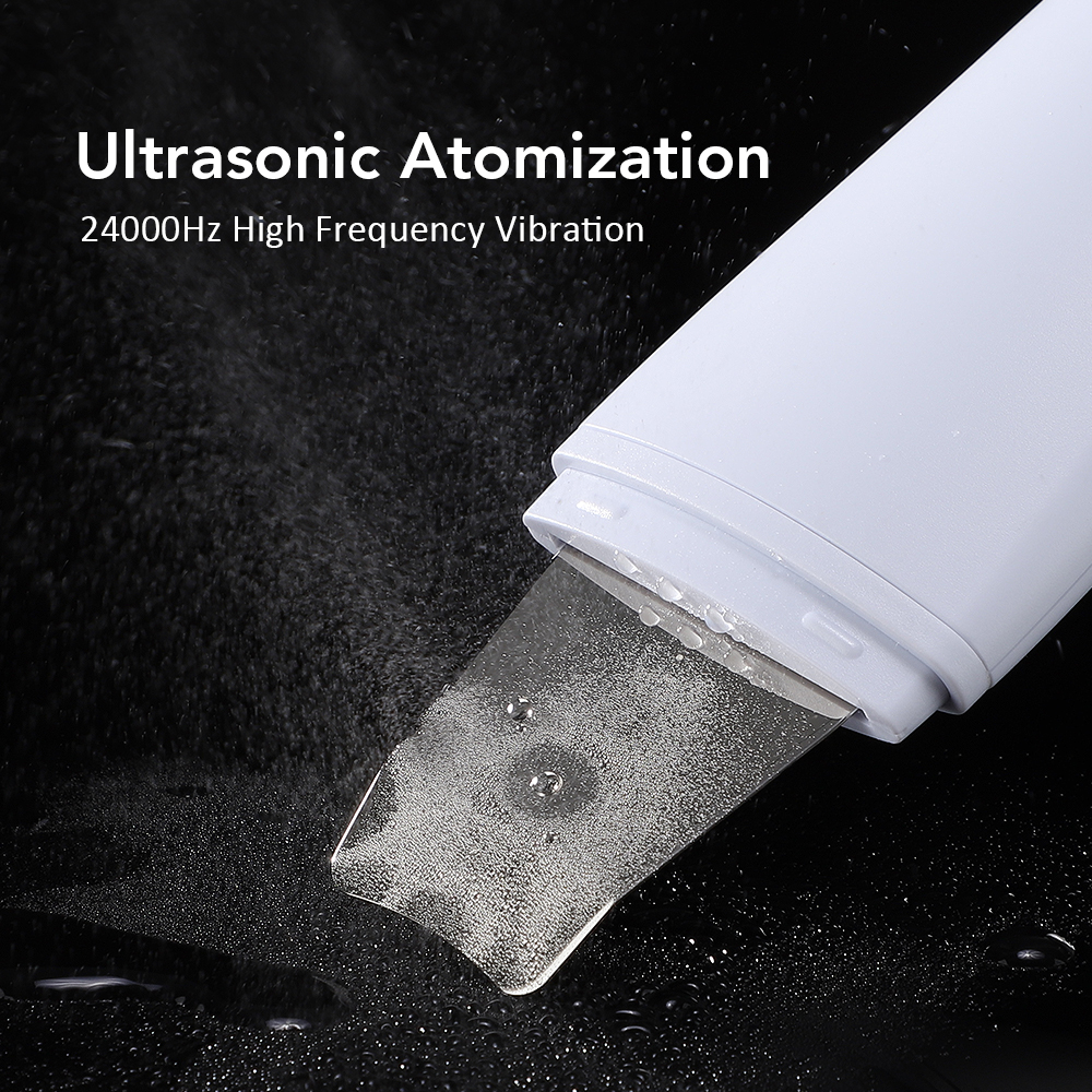 Facial Lifting Ultrasonic Cleaner, Ion Deep Face Cleaning Skin Scrubber, 4 Modes Peeling Skin Care Spatula