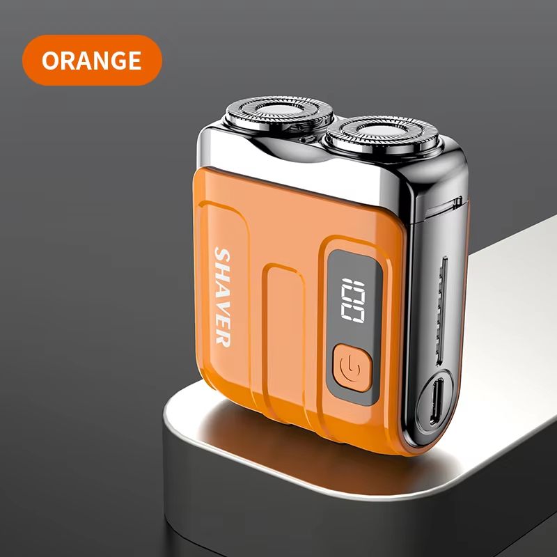 Mini Electric Smart Shaver with Digital Display – Dual Blade Rechargeable Beard Trimmer
