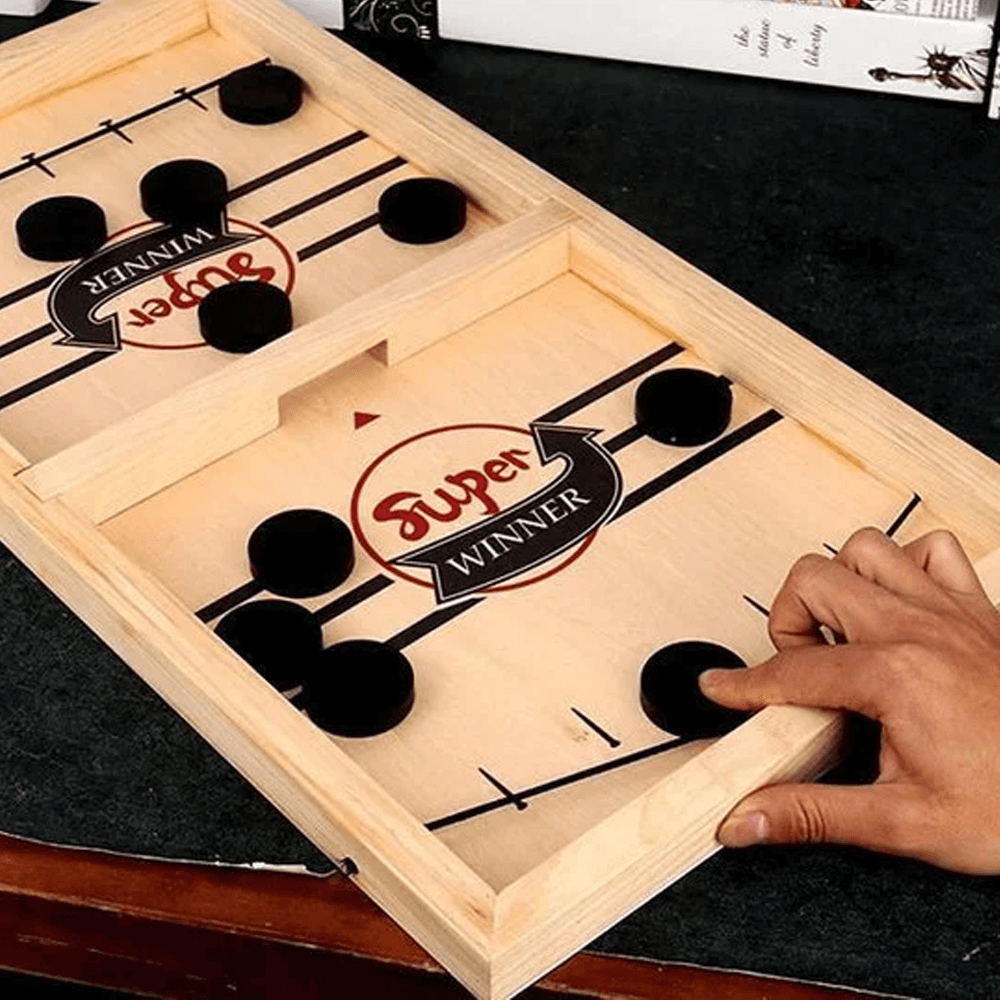 Desktop Battle Wooden Sling Hockey Game