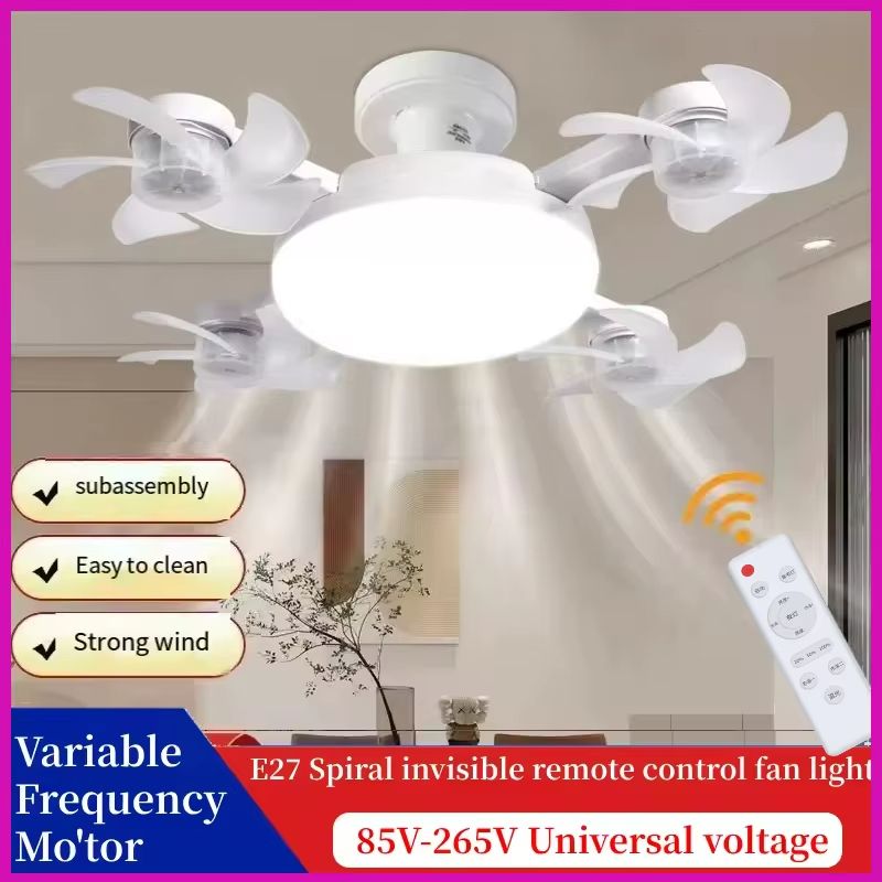 Smart Drone Fan Light Ceiling Lamp with Remote Control – 2 in 1 Decorative LED and Quiet Fan