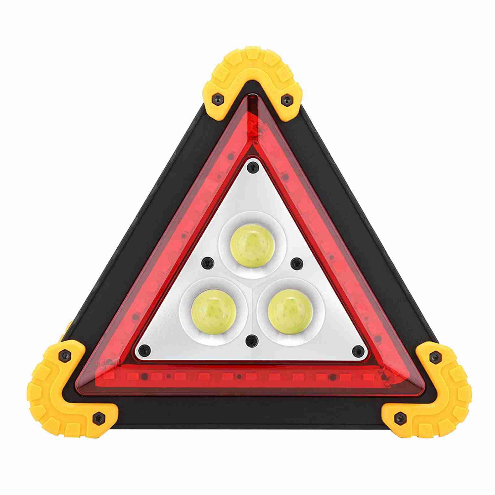 LED Triangle Light Car Stop Sign, Multifunction Car Breakdown Emergency Safety Triangle with Red LED Warning LightS