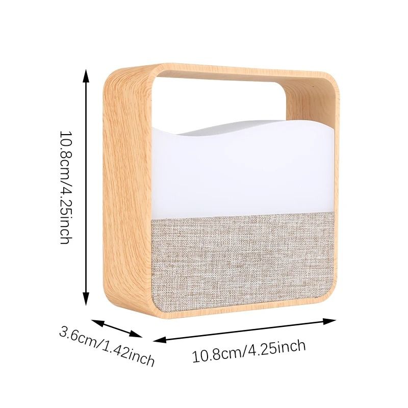 USB Rechargeable Night Light with Digital Clock and Dual Alarm for Bedroom and Nursery