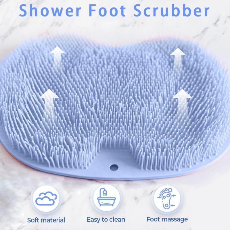 Silicone Anti-slip Bath Mat, Massage Foot Pad, Back Massage Brush, Body Cleaning Products, Single Product