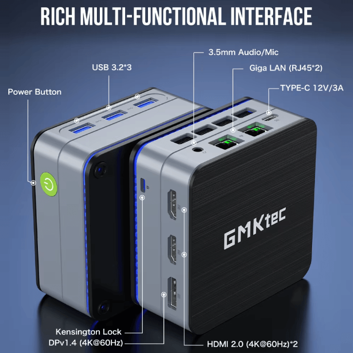 GMKtec G2 Mini PC – Intel 12th Gen Alder Lake N100, 12GB DDR5, 512GB SSD, Windows 11 Pro