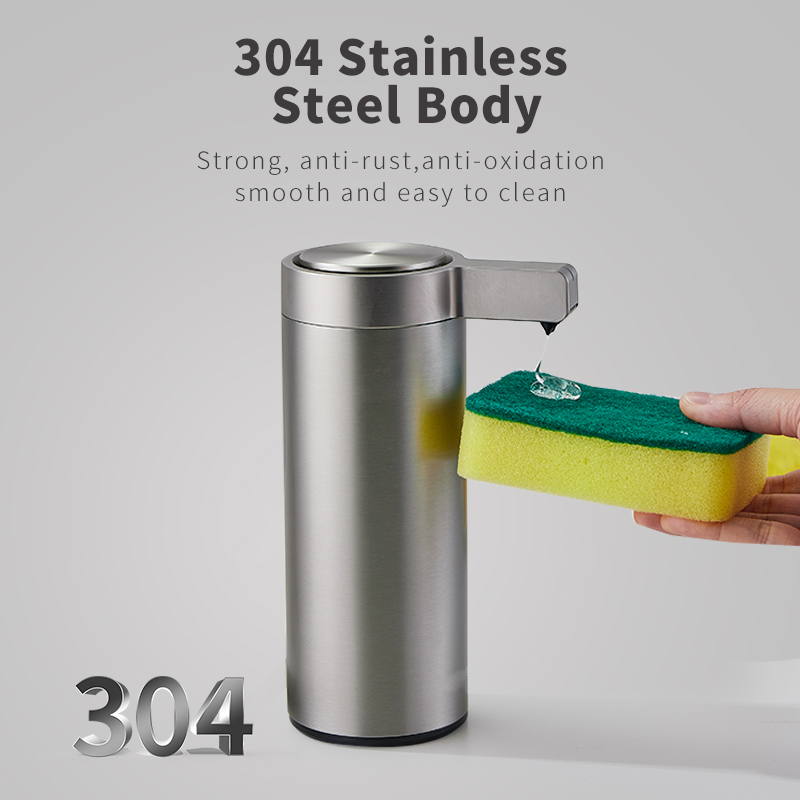 Automatic Soap Dispenser Smart Touchless Kitchen Hand Sanitizer, Stainless Steel, Electric Body Wash Soap Dispense