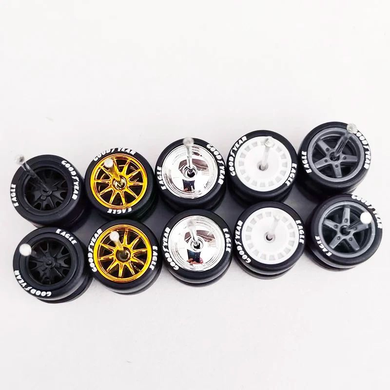 1/64 Scale Custom Alloy Wheels and Rubber Tires