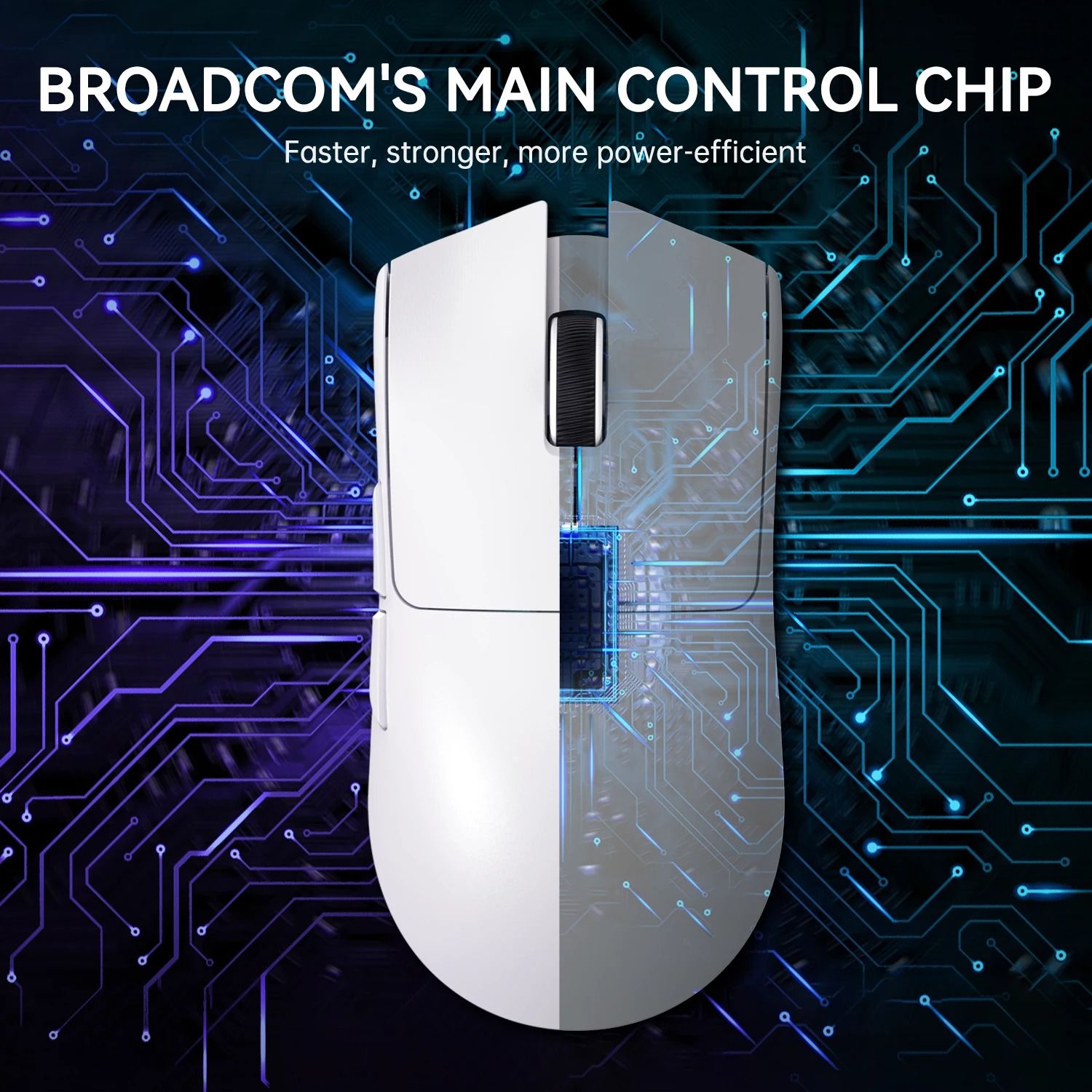 Lightweight Wireless Gaming Mouse with Charging Dock