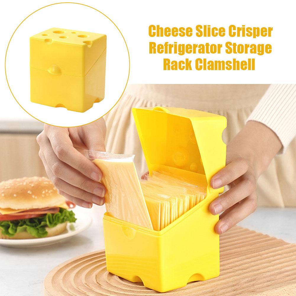 Plastic Cheese Slice Saver with Flip, Airtight Sliced Cheese Storage Container for Butter Block & Fresh Food