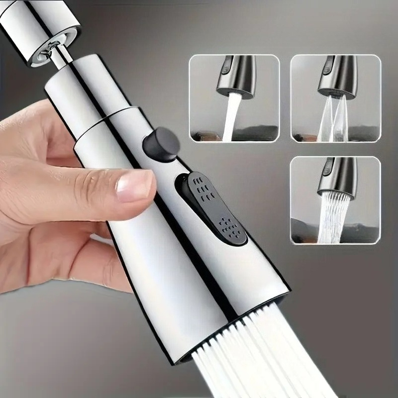 Faucet Extender Water Saver Boosting Splash Prevention Three Modes Extended Shower Spray Filter