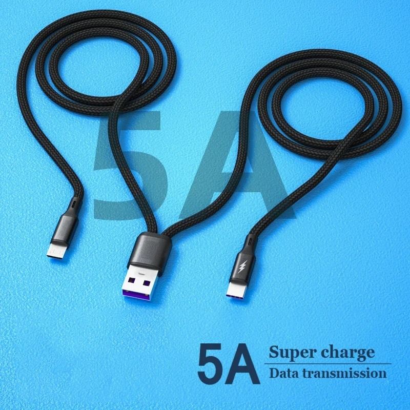 2-in-1 Dual Type-C Fast Charging Cable – High-Speed Y-Splitter