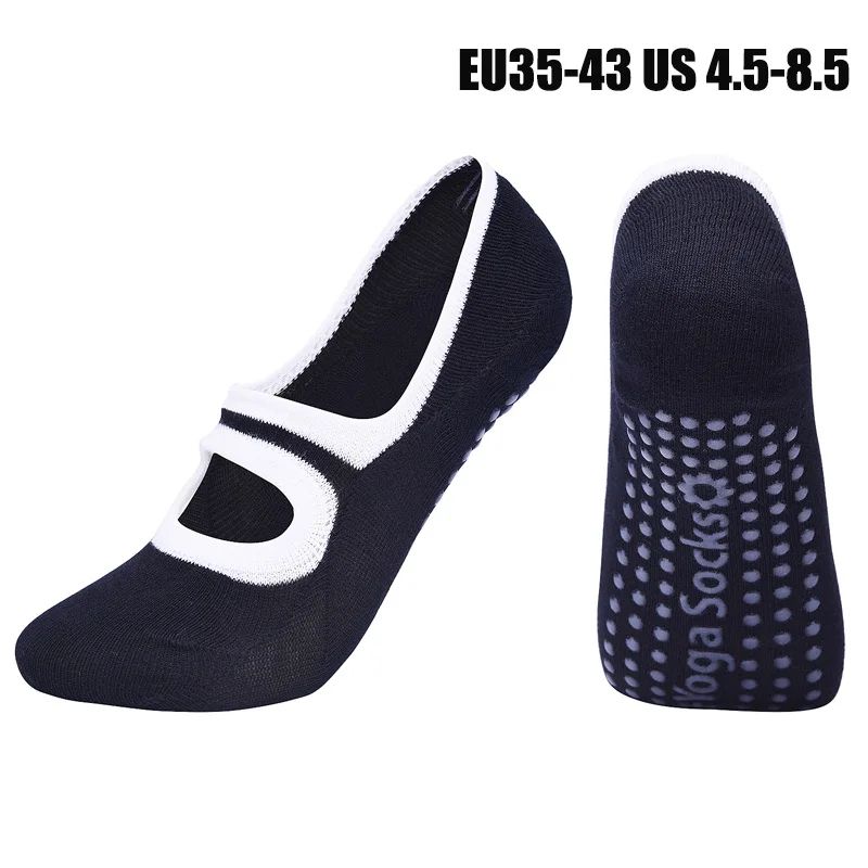Customized Womens Backless Anti-Slip Pilates Socks – Breathable Cotton 5-Toe Yoga & Ballet Fitness Grip Socks