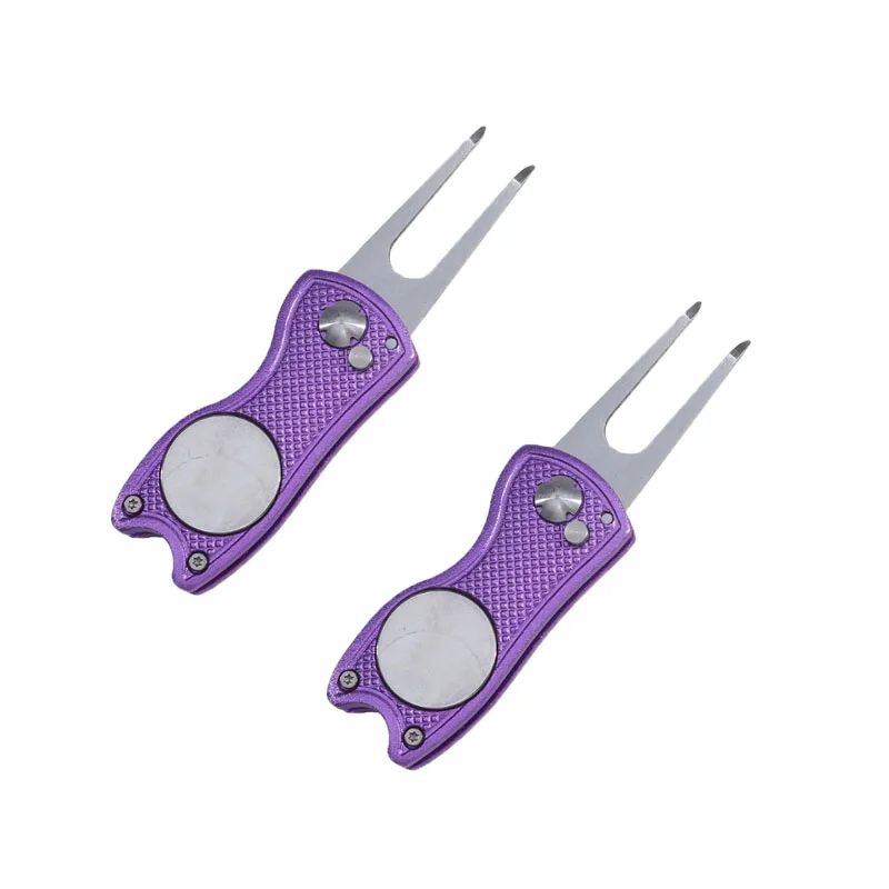 Foldable Golf Divot Repair Tool with Groove Cleaner