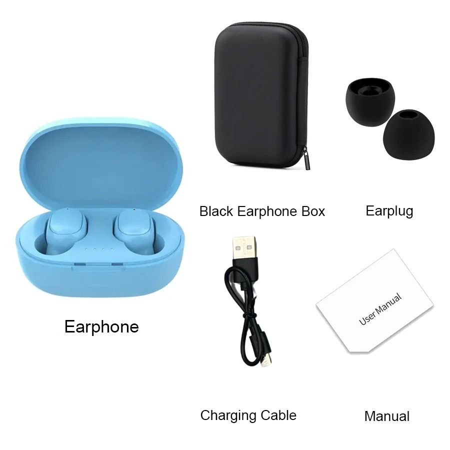 Wireless Bluetooth Earbuds with Noise Cancelling and Charging Case