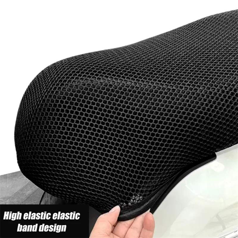 Motorcycle Breathable Mesh Seat Cover – Heat Insulation & Anti-Slip Shock Absorption Pad for Comfort and Protection