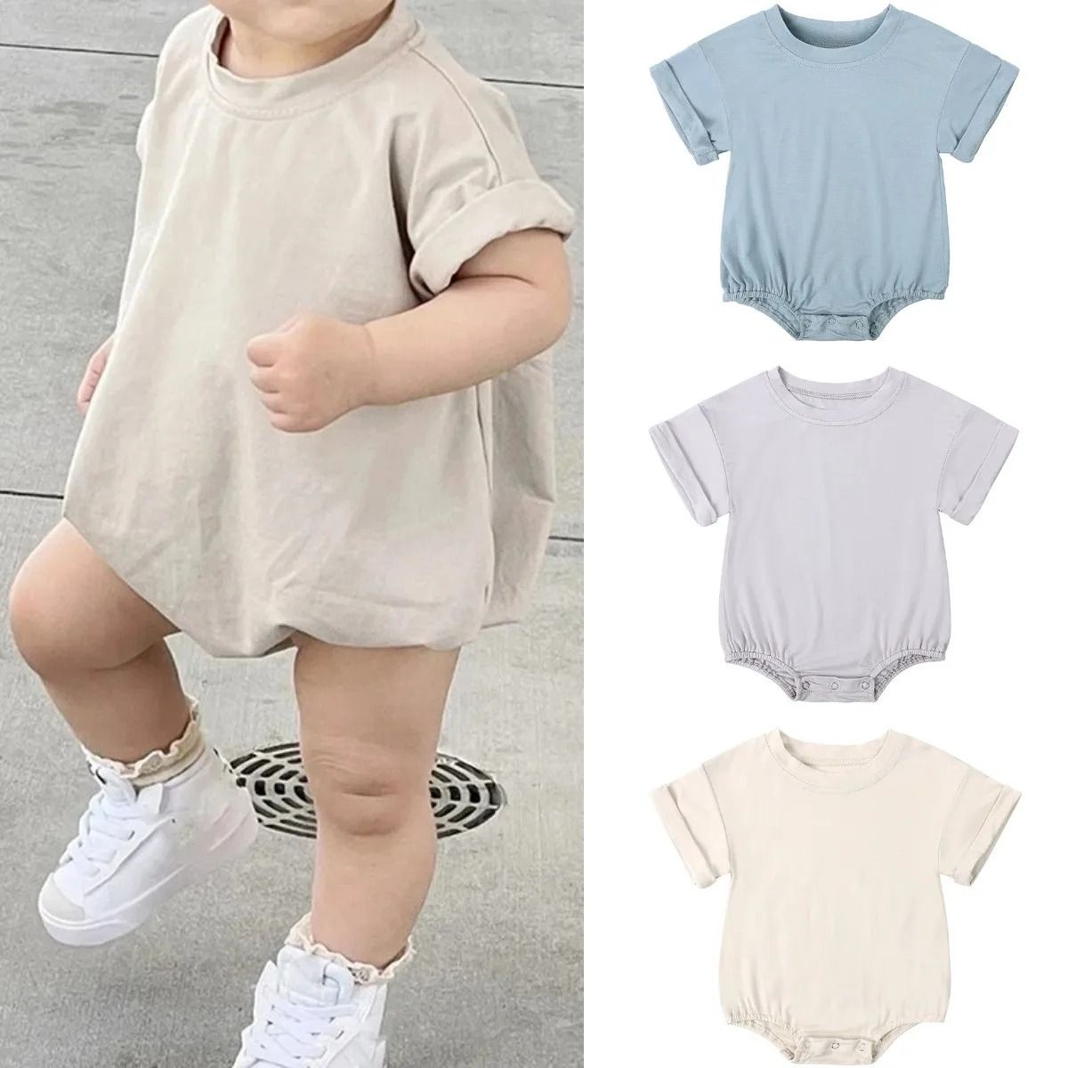 2026 Newborn Bamboo Fiber Romper | Premium Short Sleeve Infnat Jumpsuit & Eco-Friendly Summer Body Clothes