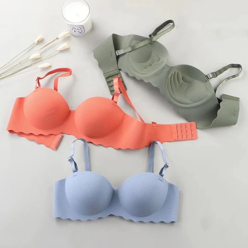 Thin One-Piece Seamless Bralette – Detachable Straps & Wire-Free Comfort Sleep Bra