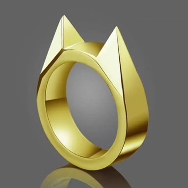 Cats Ear Self Defense Ring Durable Metal Survival & Safety Ring