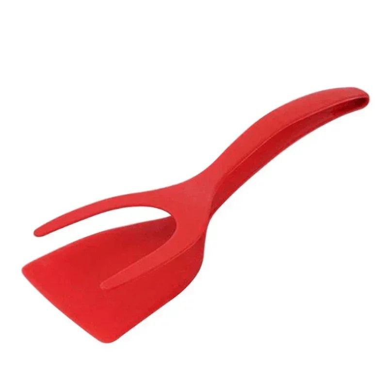 2 in 1 Kitchen Tongs Spatula Tongs Egg Flipper and Steak Turner Cooking Tool